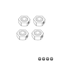 MJX Wheel Hex Adapters (4 pcs) [14207/14208]