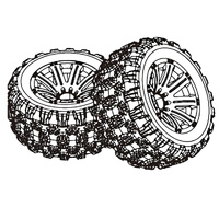 MJX Wheel/Tire Assembly