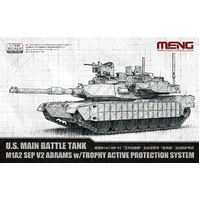 Meng 1/72 U.S. Main Battle Tank M1A2 SEP V2 Abrams w/Trophy Active Protection System Plastic Model Kit