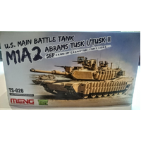 Meng 1/35 U.S. Main Battle Tank M1A2 SEP Abrams TUSK I/TUSK II Plastic Model Kit