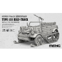 Meng 1/35 GERMAN Pkw.K1 KUBELWAGEN TYPE 155 HALF-TRACK Plastic Model Kit [VS-018]