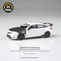 Para64 1/64 2023 Honda Civic Type R FL5 White w/ Carbon parts RHD Diecast Model Car