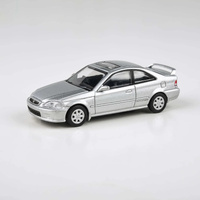 Para64 1/64 1999 Honda Civic EM1 Vogue Silver Metallic w/wing Diecast Model Car