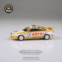 Para64 1/64 1999 Honda Civic EM1 Oyatsu Racing LHD Diecast Model Car