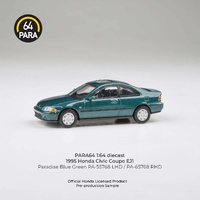 Para64 1/64 1995 Honda Civic Coupe EJ1 Paradise Blue Green RHD Diecast Model Car