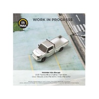 Para64 1/64 2025 Toyota Hilux Champ Tamaraw Silver Metallic RHD Diecast Model Car