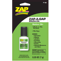 Zap-A-Gap CA+ Brush-on Medium Cyanoacrylate (Green) 1/4oz/7g