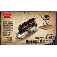 Roden 1/32 MERCEDES D.III 160 H.P. German WWI Water-cooled Engine Plastic Model Kit [623]