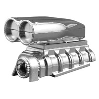 RPM Shotgun Style Mock Intake and Blower Set - Chrome