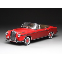 Sun Star 1/18 1960 Mercedes-Benz 220 SE Cabriolet - Red / Dark Red