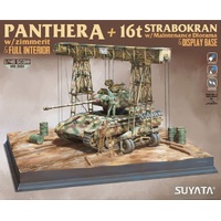 Suyata 1/48 Panther A + 16T Strabokran w/ Maintenance Diorama & Display Base Plastic Model Ki