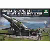 Takom 1/35 Škoda 42cm M.1917 Heavy Siege Howitzer with Erich von Manstein Plastic Model Kit [2018]