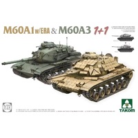 Takom 1/72 M60A1 w/ERA & M60A3 1+1 Plastic Model Kit
