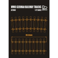 T-Model 1/72 German Railway Tracks (Include 4 Tracks 35cm Long) Plastic Model Kit