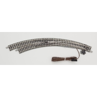 Tomix N Electric Turnout Track Curved Left Hand 12-1/2" 317mm & 11" 280mm Radius, 45° Curve
