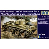 UM-MT 1/72 BT-5 Wheeled-track SOVIET FAST TANK w/ cylindrical turret Plastic Model Kit