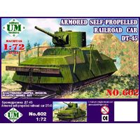 UM-MT 1/72 Armored Self-propelled Railroad car DT-45 Plastic Model Kit