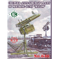 UM-MT 1/72 Coupled A-A Plant of machine guns "MAXIM"  Plastic Model Kit