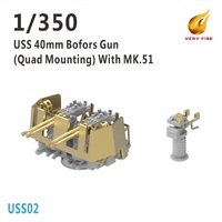Very Fire 1/350 U.S. Navy 40mm Bofors gun (quad mounting) w MK.51 (6 sets)