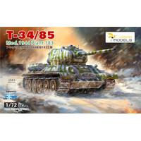 Vespid 1/72 T-34/85 Medium Tank Mod.1944 Plant 183 Plastic Model Kit