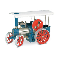 Wilesco D 405 Steam Traction Engine blue