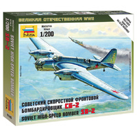 Zvezda 1/200 Soviet Bomber SB-2 Plastic Model Kit