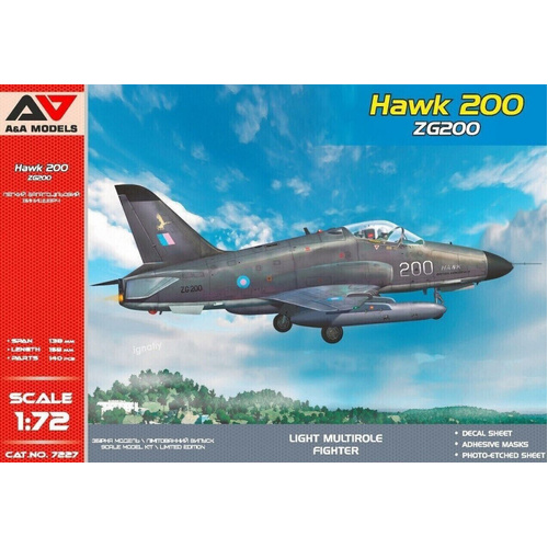 A&A Models 1/72 Hawk -200 light fighter (reg.No ZG200) Plastic Model Kit