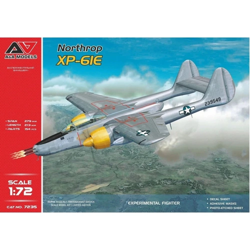 A&A Models 1/72 Northrop XP-61E Experimental Fighter Plastic Model Kit