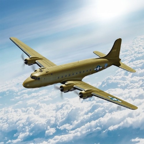 Academy 1/144 USAF C-54 Skymaster Plastic Model Kit