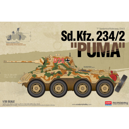 Academy 1/35 Sd.Kfz.234/2 Puma Plastic Model Kit