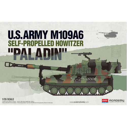 Academy 1/35 U.S. Army Self-Propelled Howitzer M109A6 Paladin Plastic Model Kit