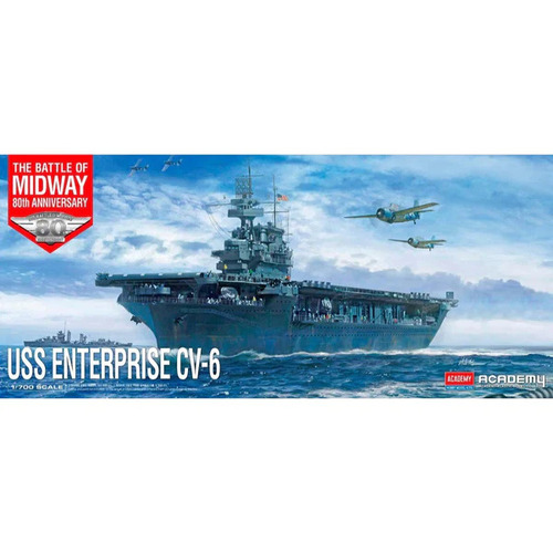 Academy 1/700 USS Enterprise CV-6 "Battle of Midway" Plastic Model Kit [14409]