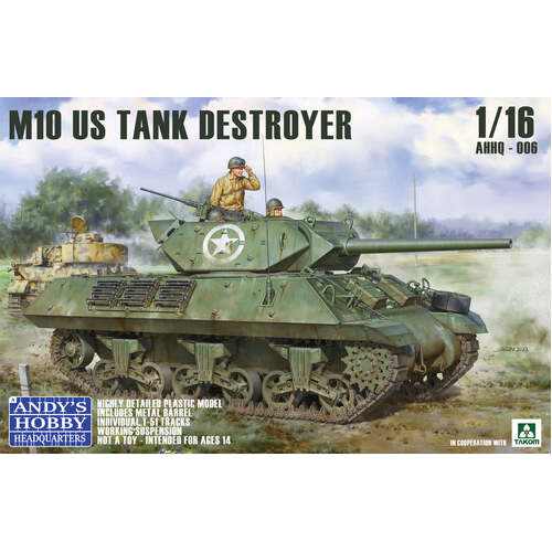 Andy's Hobby HQ 1/16 M10 Tank Destroyer Plastic Model Kit