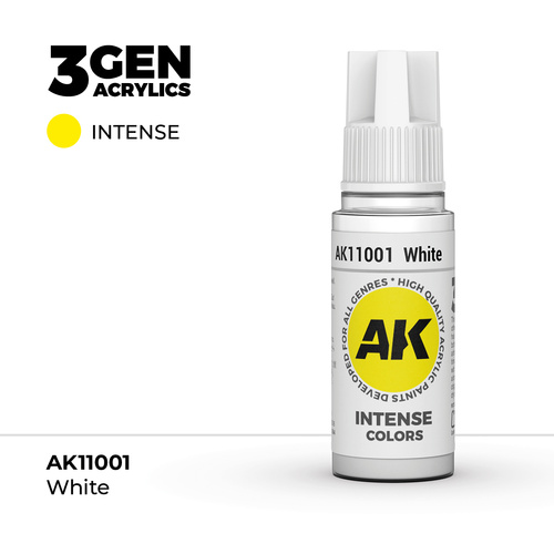 AK Interactive White Intense Acrylic Paint 17ml 3rd Generation