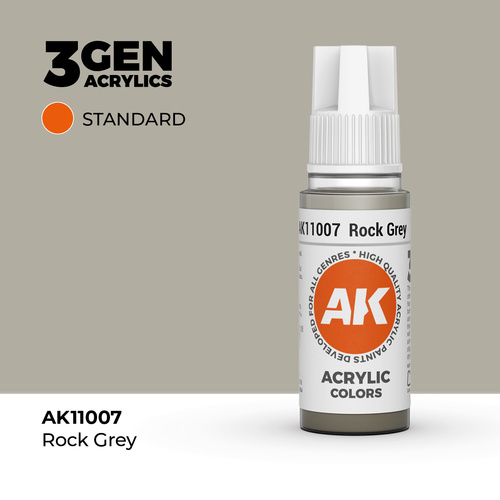 AK Interactive Rock Grey Acrylic Paint 17ml 3rd Generation