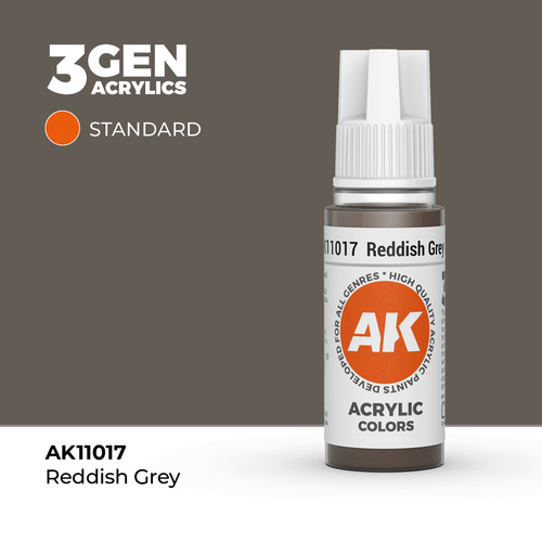 AK Interactive Reddish Grey Acrylic Paint 17ml 3rd Generation