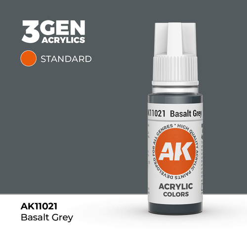 AK Interactive Basalt Grey Acrylic Paint 17ml 3rd Generation