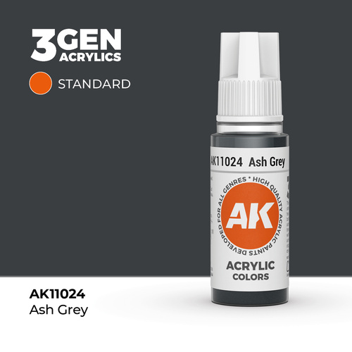 AK Interactive Ash Grey Acrylic Paint 17ml 3rd Generation