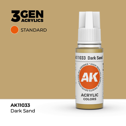 AK Interactive Dark Sand Acrylic Paint 17ml 3rd Generation
