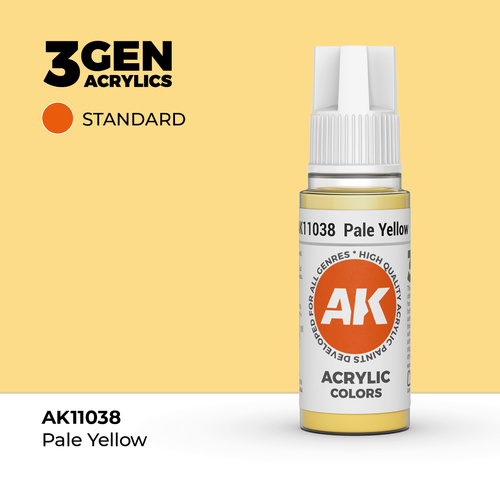 AK Interactive Pale Yellow Acrylic Paint 17ml 3rd Generation