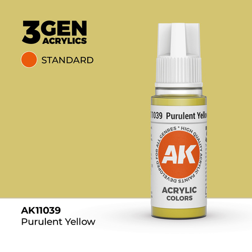 AK Interactive Purulent Yellow Acrylic Paint 17ml 3rd Generation