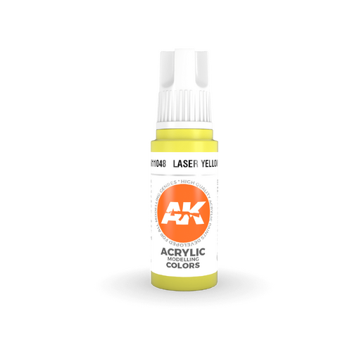 AK Interactive Laser Yellow Acrylic Paint 17ml 3rd Generation