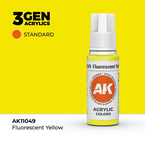 AK Interactive Fluorescent Yellow Acrylic Paint 17ml 3rd Generation