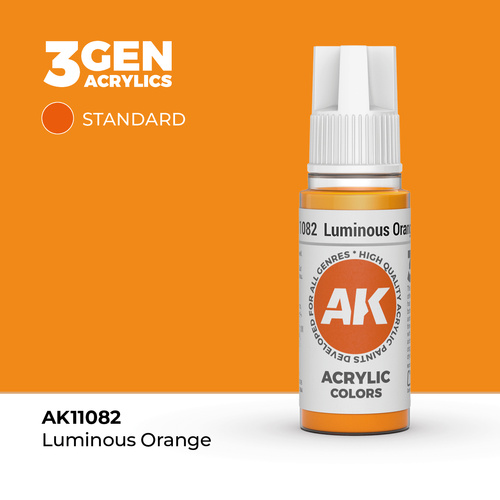 AK Interactive Luminous Orange Acrylic Paint 17ml 3rd Generation