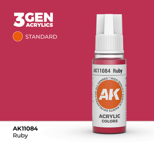 AK Interactive Ruby Acrylic Paint 17ml 3rd Generation