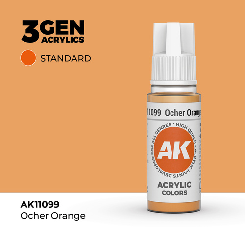 AK Interactive Ocher Orange Acrylic Paint 17ml 3rd Generation