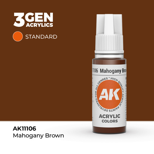 AK Interactive Mahogany Brown Acrylic Paint 17ml 3rd Generation