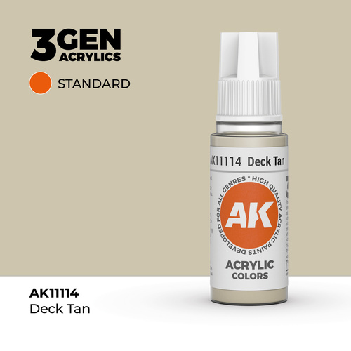 AK Interactive Deck Tan Acrylic Paint 17ml 3rd Generation