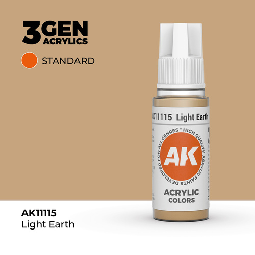 AK Interactive Light Earth Acrylic Paint 17ml 3rd Generation