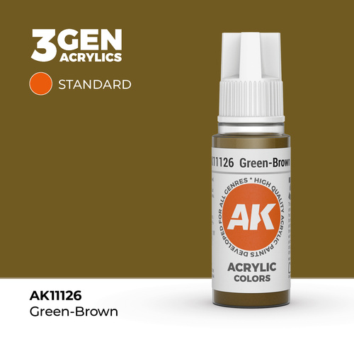 AK Interactive Green-Brown Acrylic Paint 17ml 3rd Generation